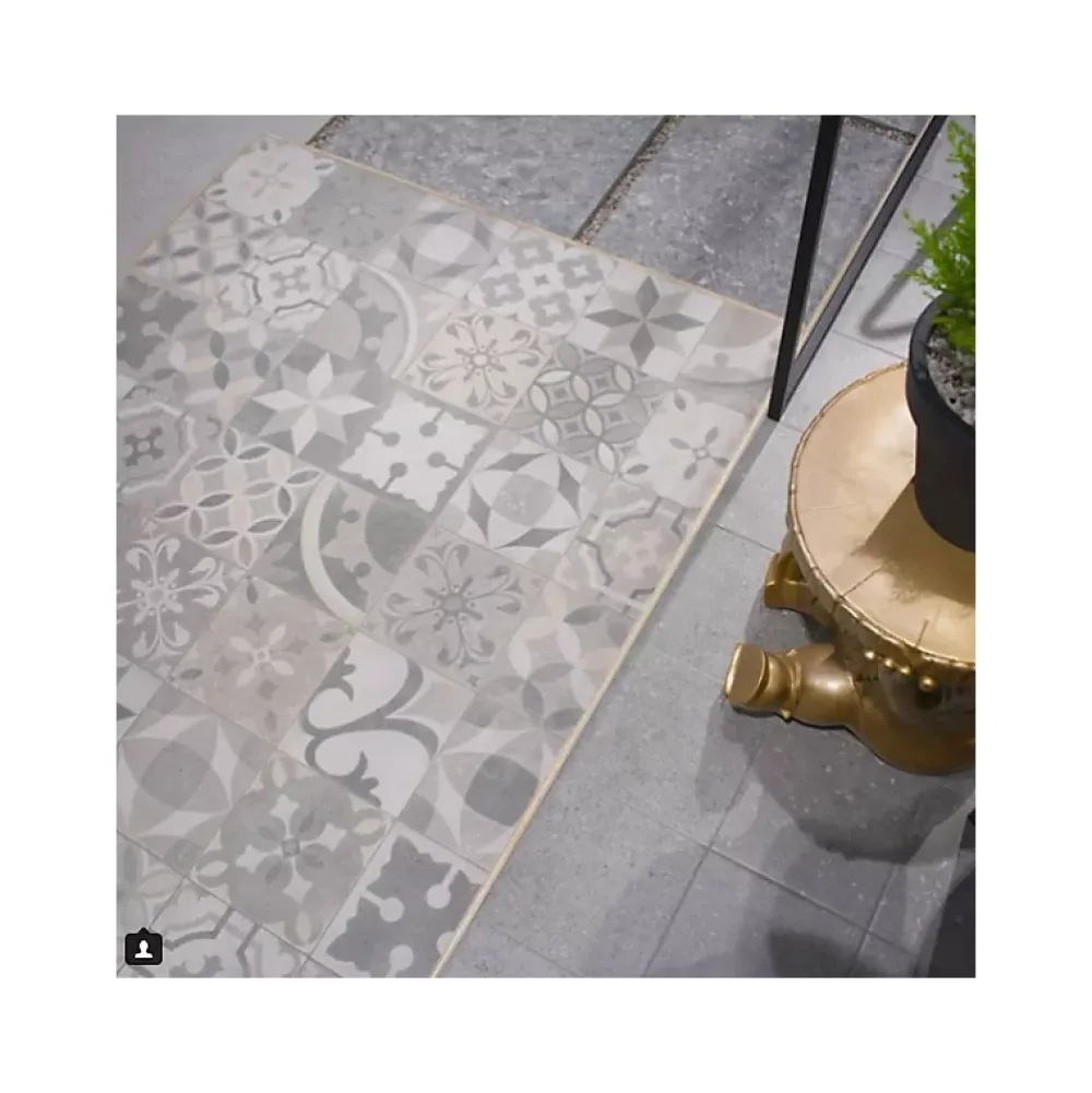 Aelle Carrelage Carrelage sol / mur effet ciment 20x20 cm BERKANE MULTICOLOR NASSAU PATCHWORK- Carrelage Sol Effet Carreaux De Ciment
