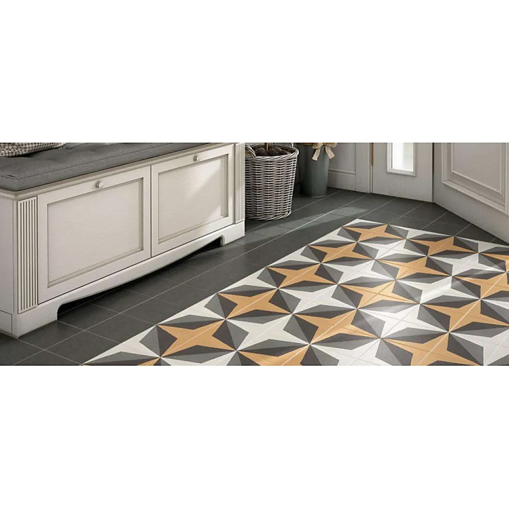 Eiffel art construction Carrelage Sol Effet Carreaux De Ciment|Carrelage Sol Pour Cuisine<Carrelage sol / mur effet ciment 20x20 cm CAPRICE DECO WAVE COLOURS (vendu par boite de 1m2)