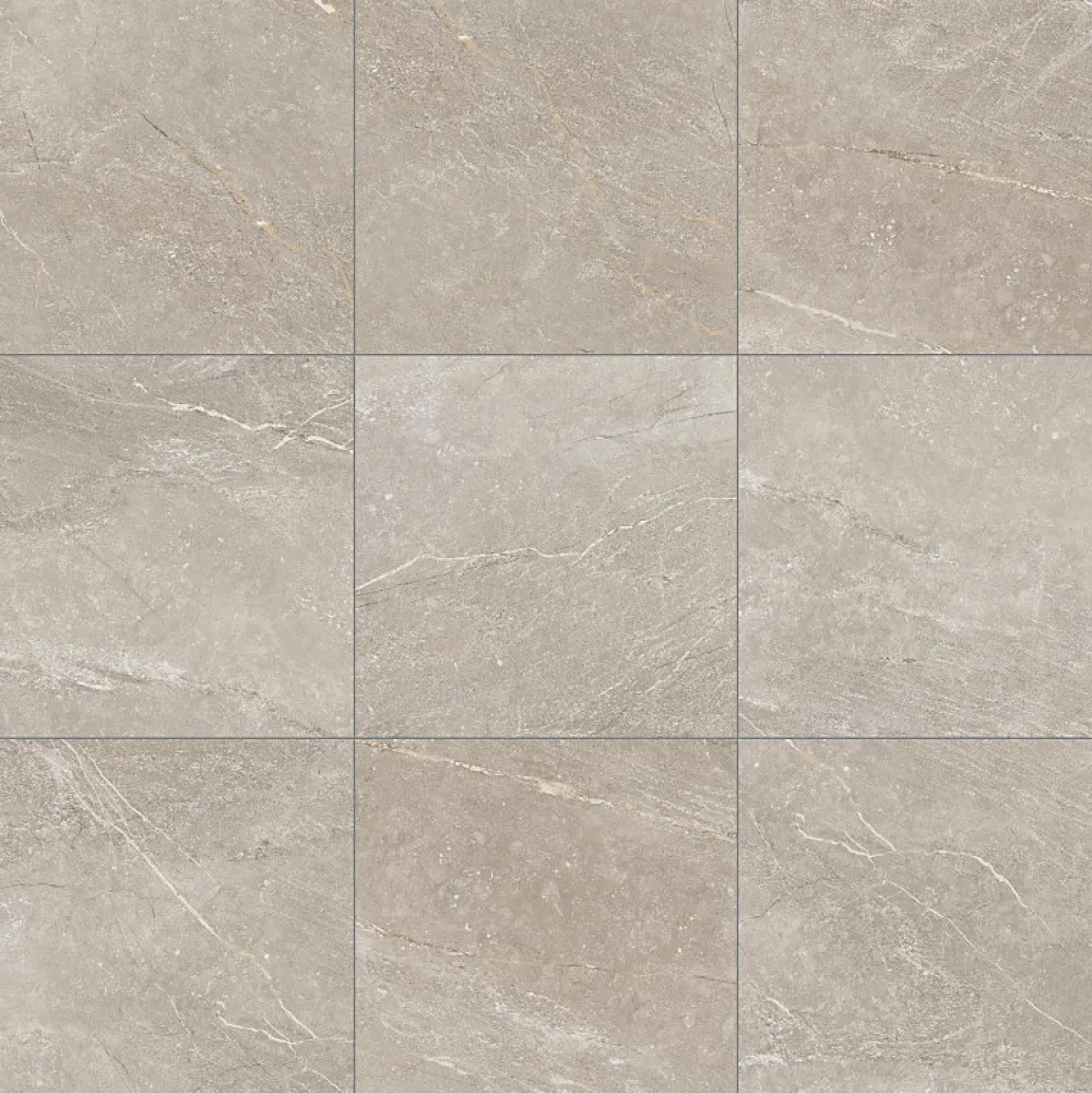 Aelle Carrelage Carrelage sol / mur effet pierre taupe 120x120 cm BETILO R TAUPE- Carrelage Sol Effet Pierre