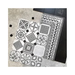 Aelle Carrelage Carrelage sol / mur effet ciment motif feutré 20x20 cm VODEVIL BELLARIA 2 BORDURE- Carrelage Sol Effet Carreaux De Ciment