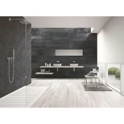 Aelle Carrelage Carrelage Sol Effet Métal<Carrelage sol / mur effet métal anthracite 45x90 cm IONIC STEEL