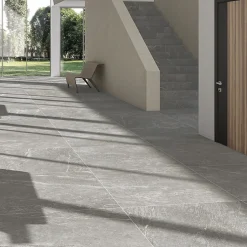 Aelle Carrelage Carrelage Sol Effet Pierre<Carrelage sol / mur effet pierre gris 60x120 cm BETILO R GREY