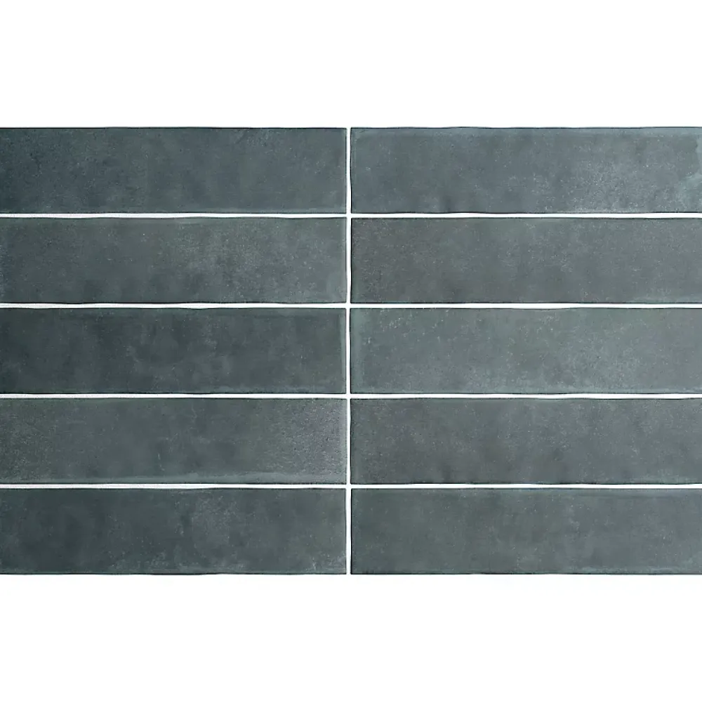 Aelle Carrelage Carrelage Sol Uni|Carrelage Sol Pour Salle De Bains<carrelage sol / mur effet zellige bejmat bleu 6x24,6 cm mate ARGILE GLACIER