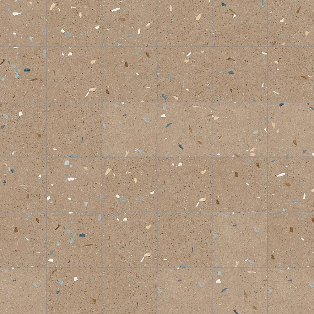 Eiffel art construction Carrelage Sol Effet Terrazzo|Carrelage Sol Pour Cuisine<Carrelage sol / mur effet terrazzo 20x20 cm Croccante Nuez(vendu par boite de 1m2)