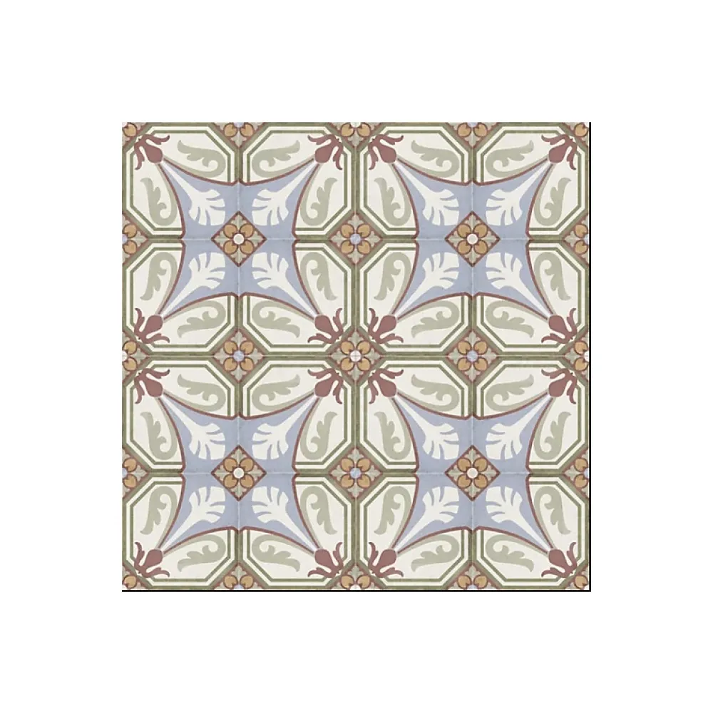 Aelle Carrelage Carrelage sol / mur effet ciment motif coloré 20x20 cm ART NOUVEAU VIENA COLOUR- Carrelage Sol Effet Carreaux De Ciment