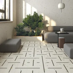 Eiffel art construction Carrelage Sol Effet Terrazzo<Carrelage sol / mur effet terrazzo 20x20 cm Croccante Cannoli Grafito(vendu par boite de 1m2)