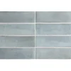 Aelle Carrelage Carrelage sol / mur effet zellige bejmat marocain 5X15 cm bleu mate 5X15 cm COCO BLUE GRASS MATT- Carrelage Sol Uni|Carrelage Sol Pour Wc