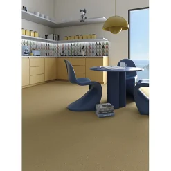 Eiffel art construction Carrelage sol / mur effet terrazzo grand format terre 80x80 cm MICRA R Siena- Carrelage Sol Effet Terrazzo