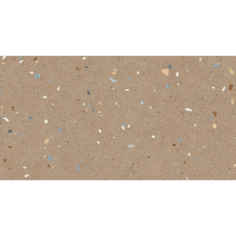 Eiffel art construction Carrelage sol / mur effet terrazzo 60x120 cm Croccante-R Nuez(vendu par boite de 1.44m2)- Carrelage Sol Effet Terrazzo