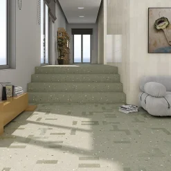 Eiffel art construction Carrelage sol / mur effet terrazzo 20x20 cm Croccante Eclair Menta - Patchwork (vendu par boite de 1m2)- Carrelage Sol Effet Terrazzo|Carrelage Sol Pour Cuisine