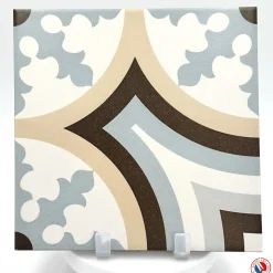 Aelle Carrelage Carrelage sol / mur effet ciment 20x20 cm 1900 BELTRI- Carrelage Sol Effet Carreaux De Ciment