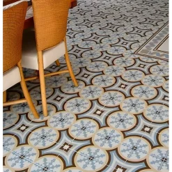 Aelle Carrelage Carrelage sol / mur effet ciment 20x20 cm 1900 BELTRI- Carrelage Sol Effet Carreaux De Ciment