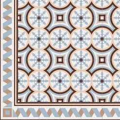 Aelle Carrelage Carrelage sol / mur effet ciment 20x20 cm 1900 BELTRI- Carrelage Sol Effet Carreaux De Ciment