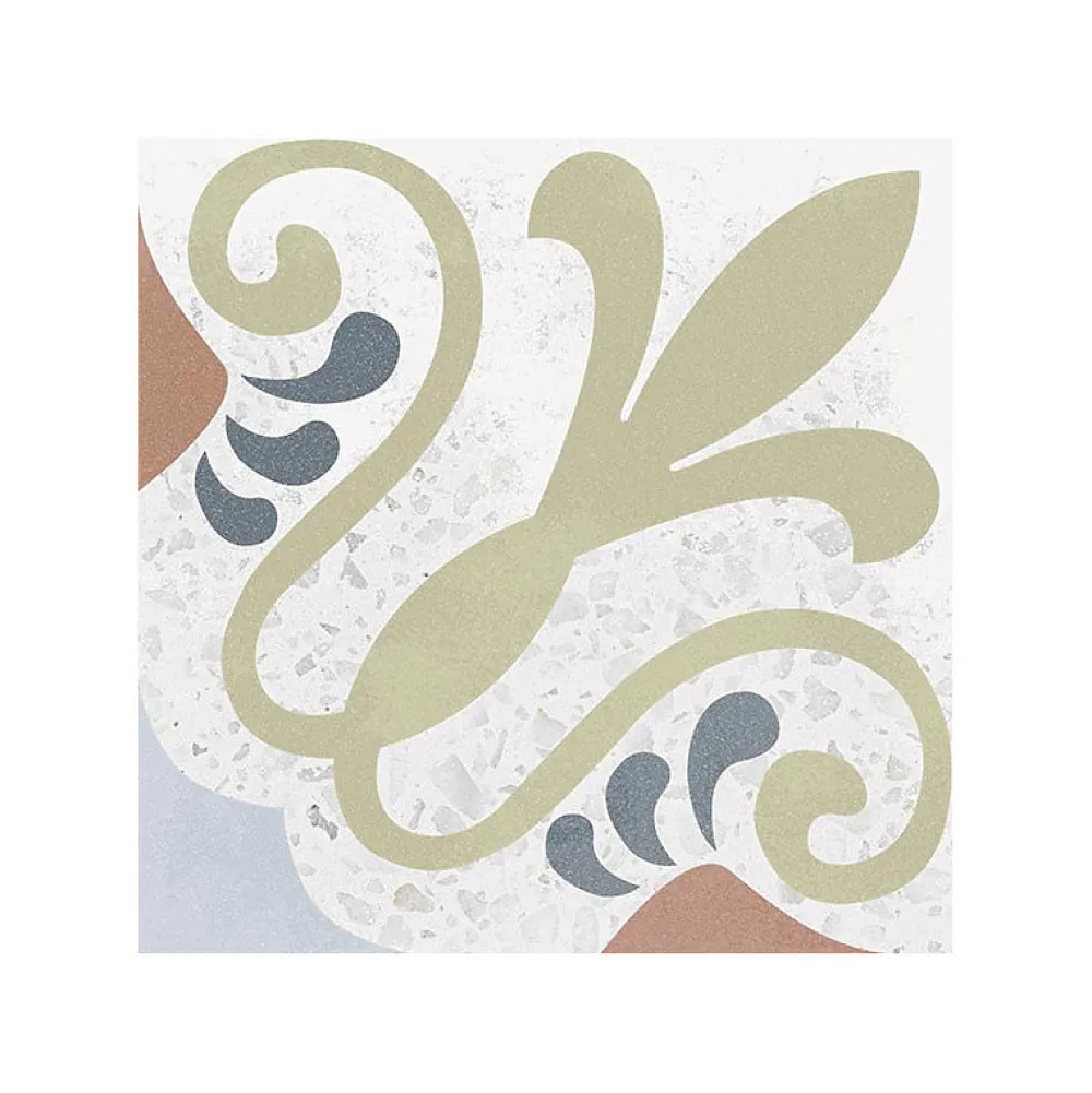 Eiffel art construction Carrelage Sol Effet Terrazzo<Carrelage sol / mur effet terrazzzo coloré à motif 20x20 cm STRACCIATELLA BUDINI (vendu par boite 1m2)