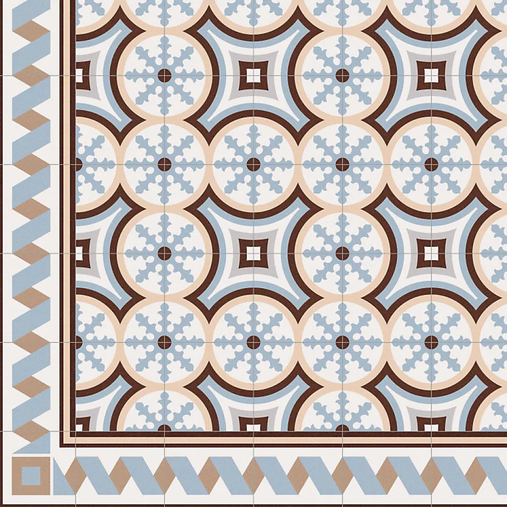 Aelle Carrelage Carrelage sol / mur effet ciment 20x20 cm 1900 FLORENTINA 3 CORNER 20 x 20 cm Carrelage aspect carreaux de ciment- Carrelage Sol Effet Carreaux De Ciment