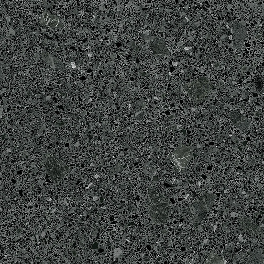 Eiffel art construction Carrelage Sol Effet Terrazzo<Carrelage sol / mur effet terrazzo noir brillant 80x80 cm MISCELA GRAFITO POLISHED(vendu par boite de 1.26m2)