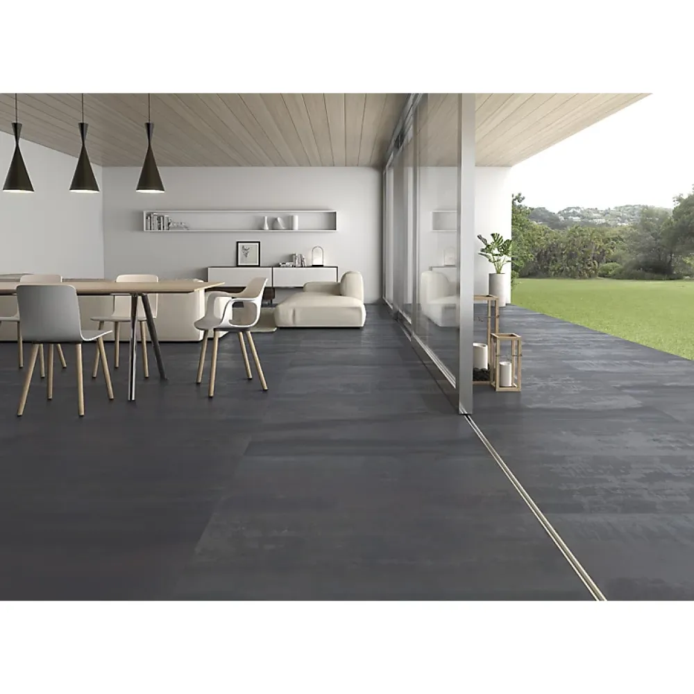 Aelle Carrelage Carrelage Sol Effet Métal<Carrelage sol / mur effet métal anthracite 60x120 cm IONIC STEEL
