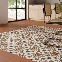 Aelle Carrelage Carrelage sol / mur effet ciment à motif 20x20 cm RIVOLI - AUSTIN- Carrelage Sol Effet Carreaux De Ciment