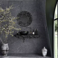 Limcaro Carrelage sol / mur effet marbre gris SALUS ANTHRACITE l.60 x L.120 cm Mat- Carrelage Sol Effet Marbre|Carrelage Sol Pour Pièce À Vivre