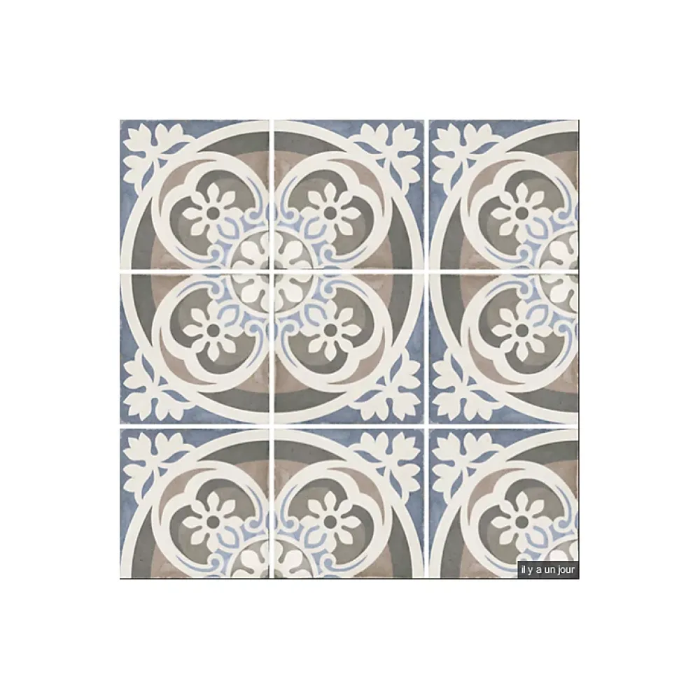Aelle Carrelage Carrelage sol / mur effet ciment motif coloré 20x20 cm ART NOUVEAU MUSIC HALL- Carrelage Sol Effet Carreaux De Ciment