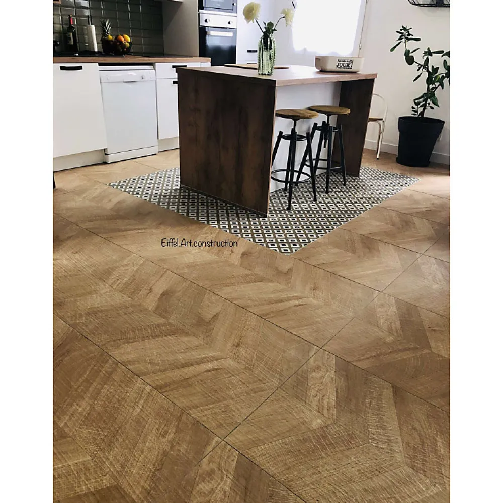 Eiffel art construction Carrelage sol / mur effet bois design chevron 60x120 cm ARTWOOD CHEVRON NATURAL(vendu par boite de 1.44m2)- Carrelage Sol Effet Bois|Carrelage Sol Pour Pièce À Vivre
