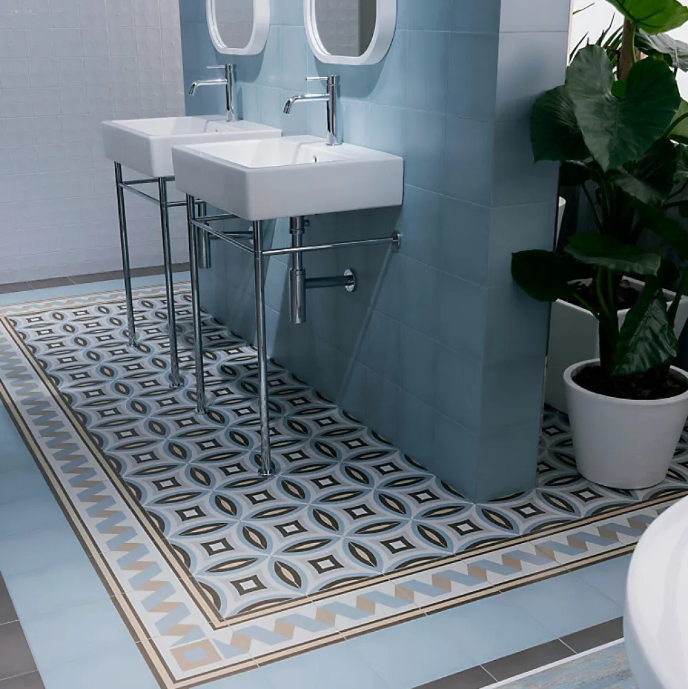 Aelle Carrelage Carrelage Sol Effet Carreaux De Ciment<Carrelage sol / mur effet ciment 20x20 cm 1900 DORDA 20 x 20 cm Carrelage aspect carreaux de ciment