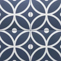 Aelle Carrelage Carrelage Sol Effet Carreaux De Ciment<Carrelage sol / mur effet ciment à motif 20x20 cm RIVOLI - BERGEN AZUL