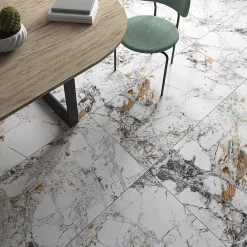 Limcaro Carrelage Sol Effet Marbre|Carrelage Sol Pour Pièce À Vivre<Carrelage sol / mur effet marbre blanc PATAGONIA VEINY l.60 x L.120 cm Brillant