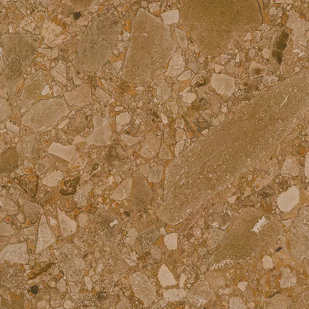 Aelle Carrelage Carrelage sol / mur effet terrazzo marron 60x60 cm BROWN WASH- Carrelage Sol Effet Pierre