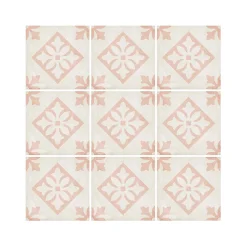 Aelle Carrelage Carrelage Sol Pour Cuisine|Carrelage Sol Effet Carreaux De Ciment<Carrelage sol / mur effet ciment motif rose 20x20 cm ART NOUVEAU PADUA PINK