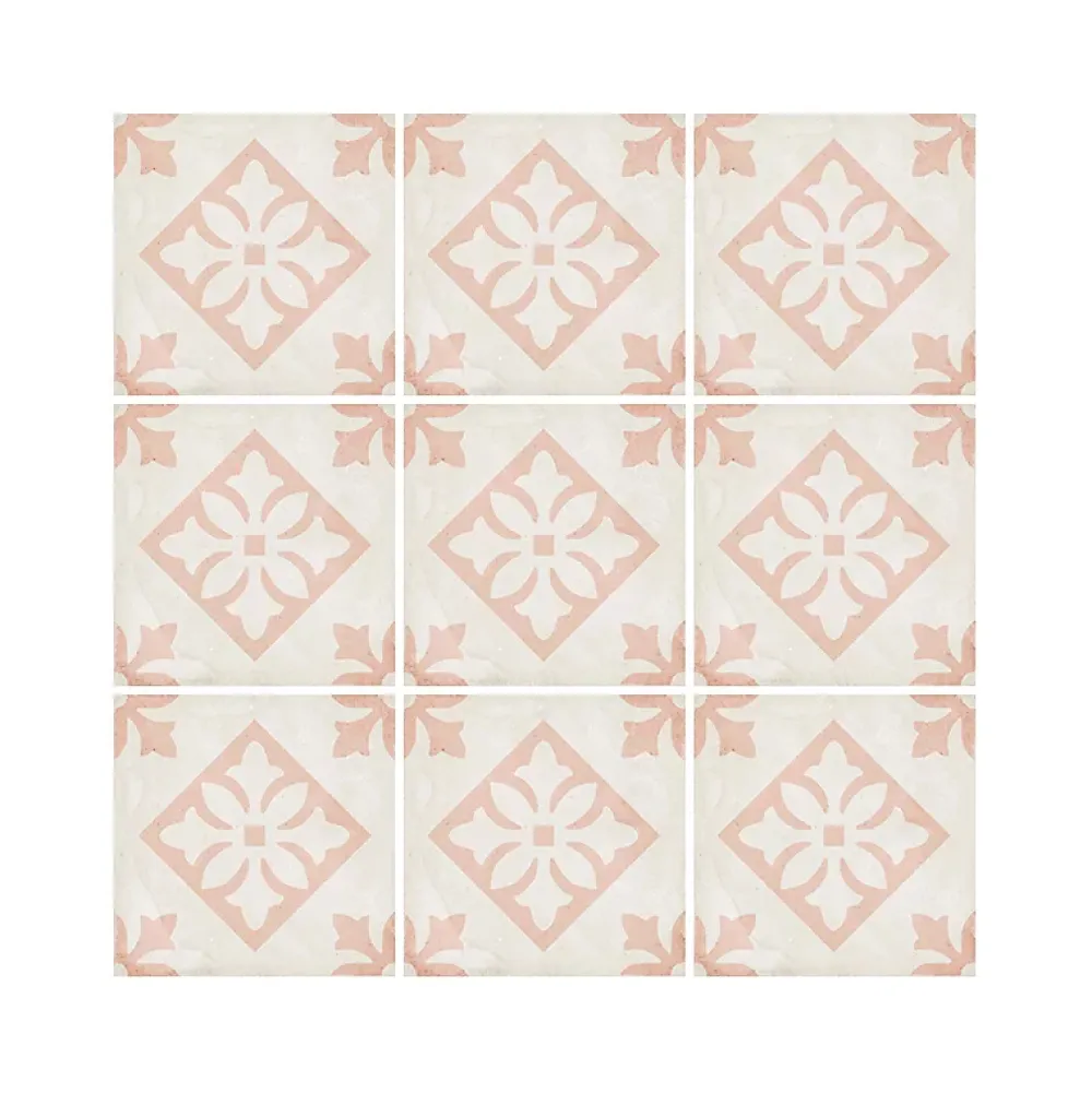 Aelle Carrelage Carrelage Sol Pour Cuisine|Carrelage Sol Effet Carreaux De Ciment<Carrelage sol / mur effet ciment motif rose 20x20 cm ART NOUVEAU PADUA PINK