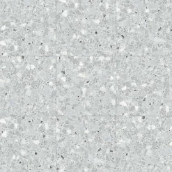 Aelle Carrelage Carrelage sol / mur effet terrazzo brillant 80x80 cm MONACO R GRIS PULIDO- Carrelage Sol Effet Pierre