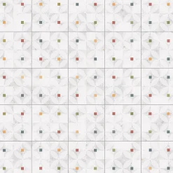 Eiffel art construction Carrelage sol / mur effet terrazzzo coloré à motif 20x20 cm STRACCIATELLA ZELTEN(vendu par boite 1m2)- Carrelage Sol Effet Terrazzo