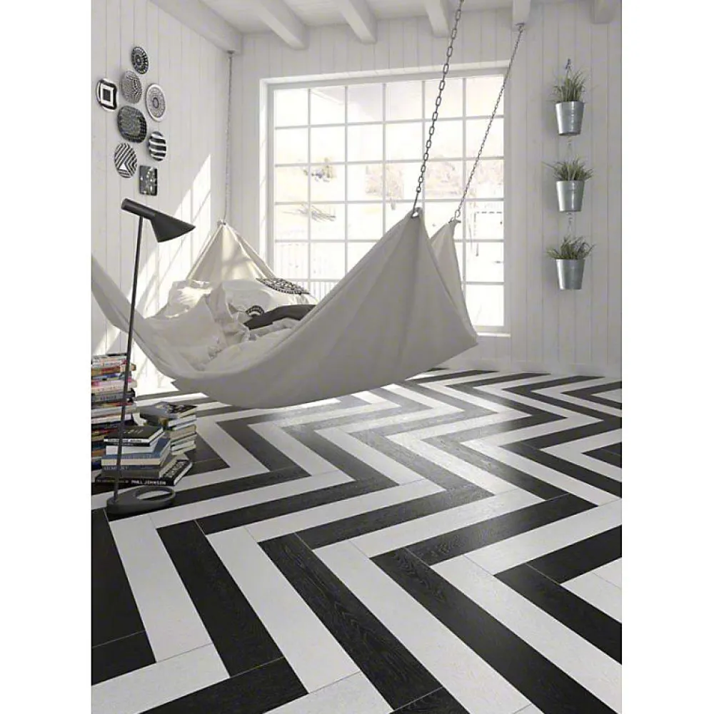 Aelle Carrelage Carrelage sol / mur effet bois noir 14.4x89.3 cm ARHUS NEGRO- Carrelage Sol Effet Bois