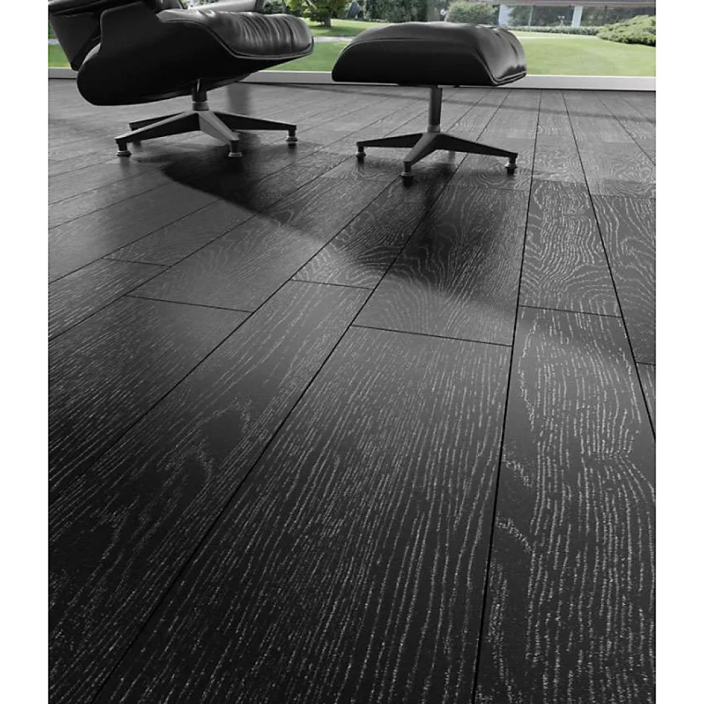 Aelle Carrelage Carrelage sol / mur effet bois noir 14.4x89.3 cm ARHUS NEGRO- Carrelage Sol Effet Bois
