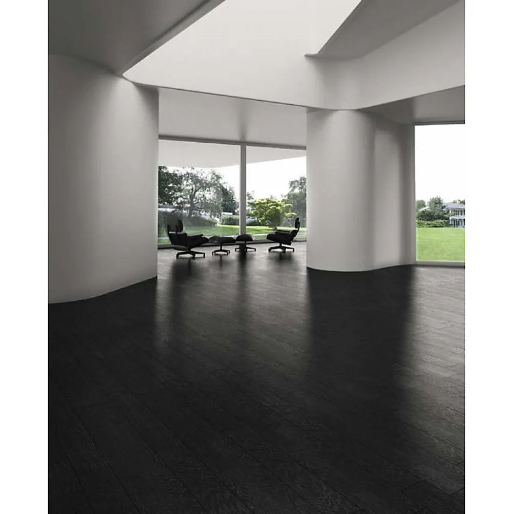 Aelle Carrelage Carrelage sol / mur effet bois noir 14.4x89.3 cm ARHUS NEGRO- Carrelage Sol Effet Bois