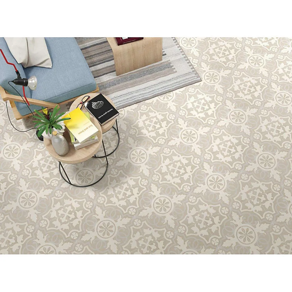 Aelle Carrelage Carrelage sol / mur effet ciment 20x20 cm SVENSKA TULPAN- Carrelage Sol Effet Carreaux De Ciment