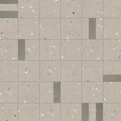 Eiffel art construction Carrelage sol / mur effet terrazzo 20x20 cm Croccante Eclair Sesamo - Patchwork (vendu par boite de 1m2)- Carrelage Sol Effet Terrazzo