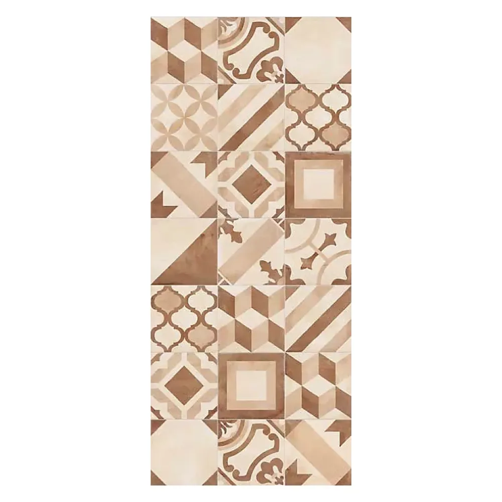 Eiffel art construction Carrelage sol / mur effet ciment 20x20 cm TERRA MIX PATCHWORK- Carrelage Sol Effet Carreaux De Ciment