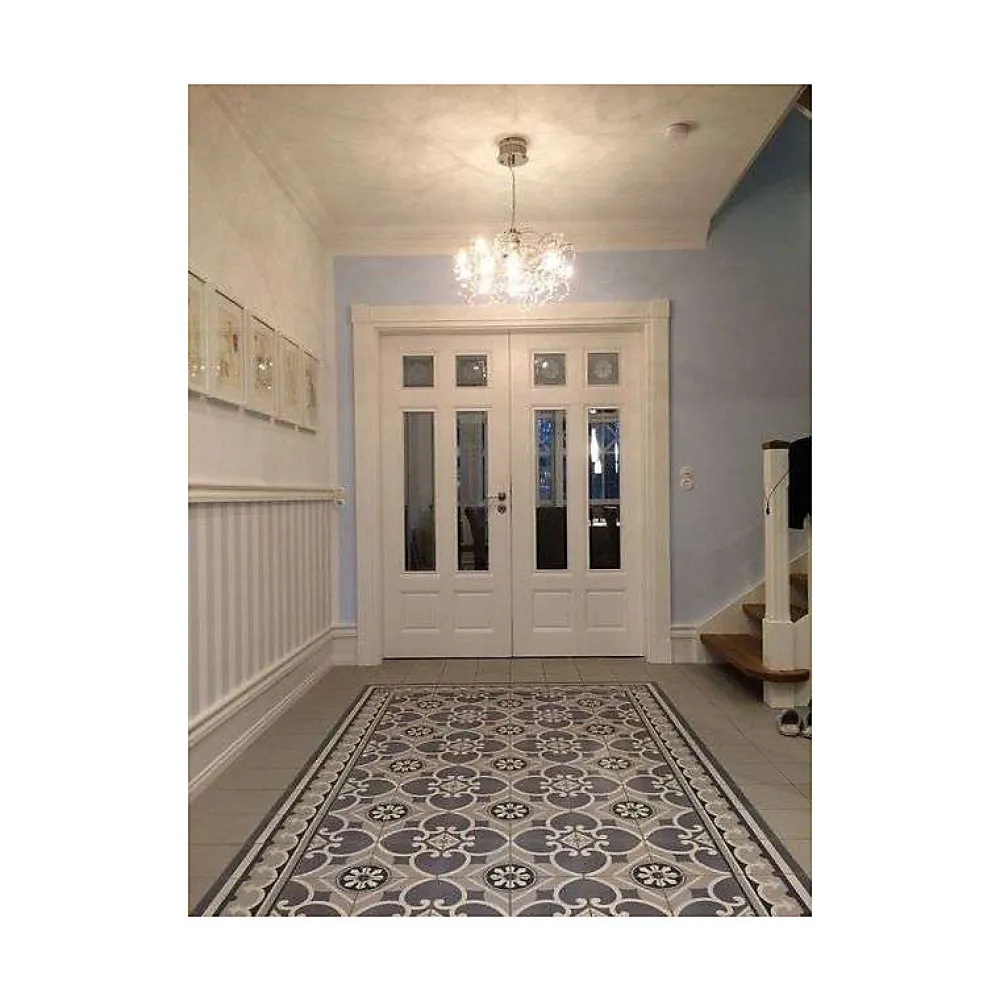 Aelle Carrelage Carrelage Sol Effet Carreaux De Ciment<Carrelage sol / mur effet ciment gris 20x20 cm - CAPRICE CHATELET BORDURE