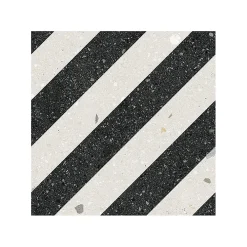 Eiffel art construction Carrelage sol / mur effet terrazzo 20x20 cm Croccante Pastiera Grafito(vendu par boite de 1m2)- Carrelage Sol Effet Terrazzo