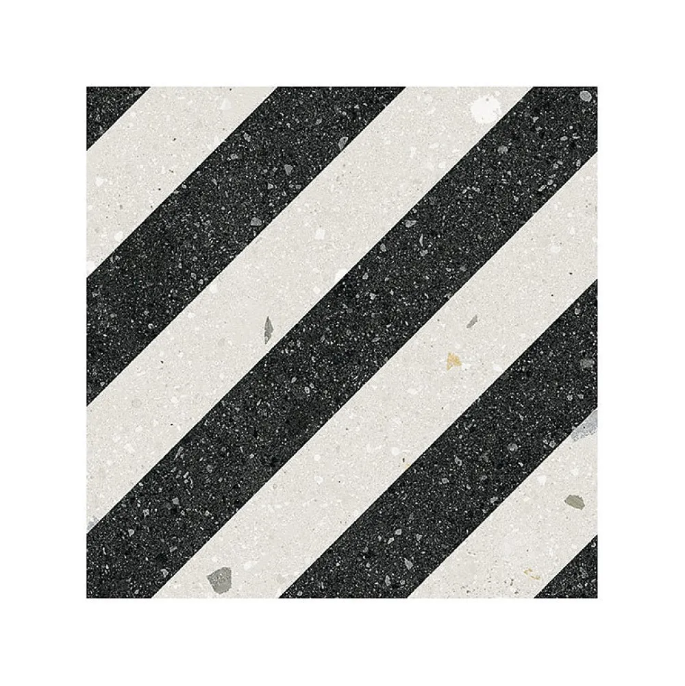 Eiffel art construction Carrelage sol / mur effet terrazzo 20x20 cm Croccante Pastiera Grafito(vendu par boite de 1m2)- Carrelage Sol Effet Terrazzo