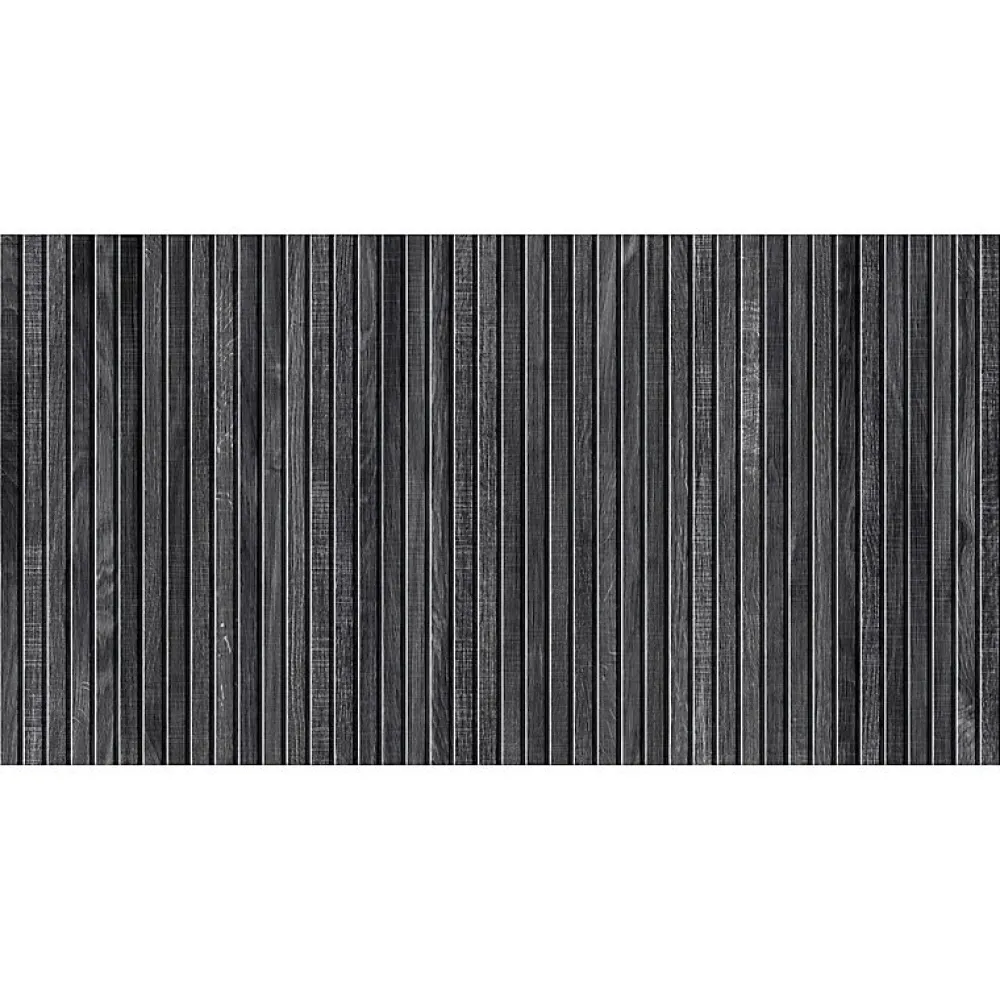 Aelle Carrelage Carrelage sol / mur effet bois bambou à relief 60x120 cm ARTWOOD RIBBON BLACK- Carrelage Sol Pour Cuisine|Carrelage Sol Pour Pièce À Vivre