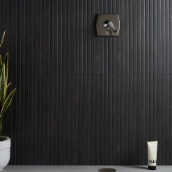 Aelle Carrelage Carrelage sol / mur effet bois bambou à relief 60x120 cm ARTWOOD RIBBON BLACK- Carrelage Sol Pour Cuisine|Carrelage Sol Pour Pièce À Vivre