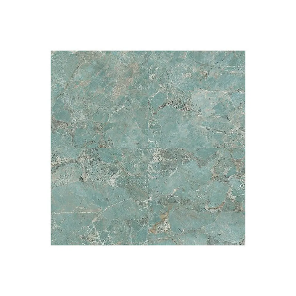 Aelle Carrelage Carrelage sol / mur effet marbre vert turquoise 120x120 cm FOYER ROYAL GREEN AMA- Carrelage Sol Effet Marbre