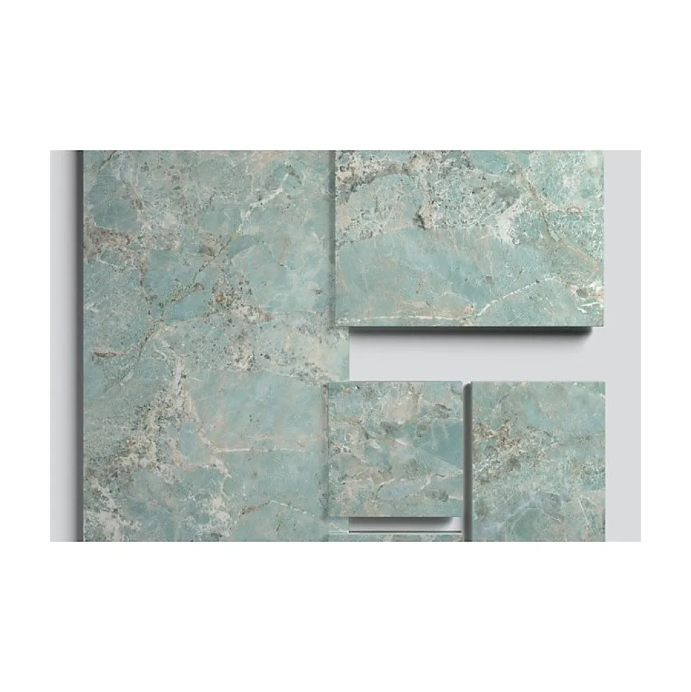 Aelle Carrelage Carrelage sol / mur effet marbre vert turquoise 120x120 cm FOYER ROYAL GREEN AMA- Carrelage Sol Effet Marbre