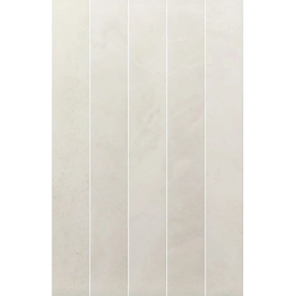 Aelle Carrelage carrelage sol / mur effet marbre blanc 7,5x60 cm - MARMONIS WHITE- Carrelage Sol Pour Salle De Bains