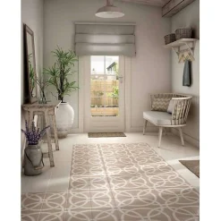 Aelle Carrelage Carrelage sol / mur effet ciment uni taupe 20x20 cm CAPRICE TAUPE- Carrelage Sol Effet Carreaux De Ciment