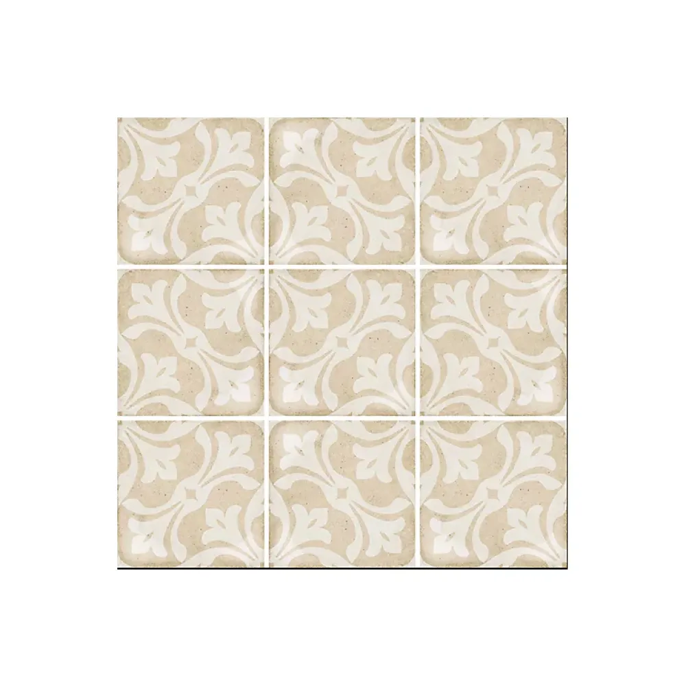 Aelle Carrelage Carrelage Sol Effet Carreaux De Ciment<Carrelage sol / mur effet ciment motif coloré 20x20 cm ART NOUVEAU LA RAMBLA BISCUIT