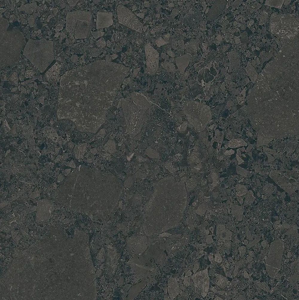 Aelle Carrelage Carrelage sol / mur effet terrazzo noir 60x60 cm BLACK R SPACE- Carrelage Sol Effet Pierre
